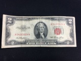 1953 United States $2 Red Seal Currency Bill Note
