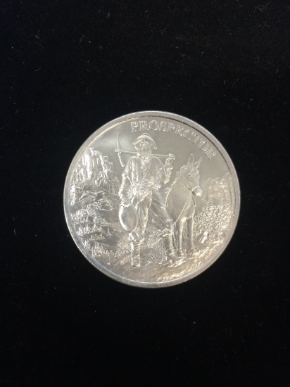 1 Troy Ounce .999 Fine Silver Prospector Silver Bullion Round Coin