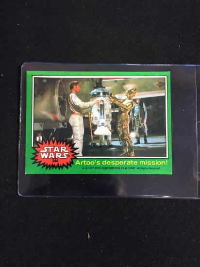 1977 Topps Star Wars Series 4 Card #240 Artoo's Desperate Mission!