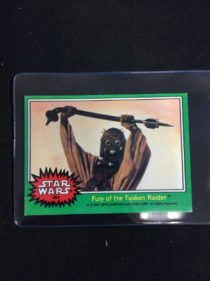 1977 Topps Star Wars Series 4 Card #261 Fury of the Tusken Raider