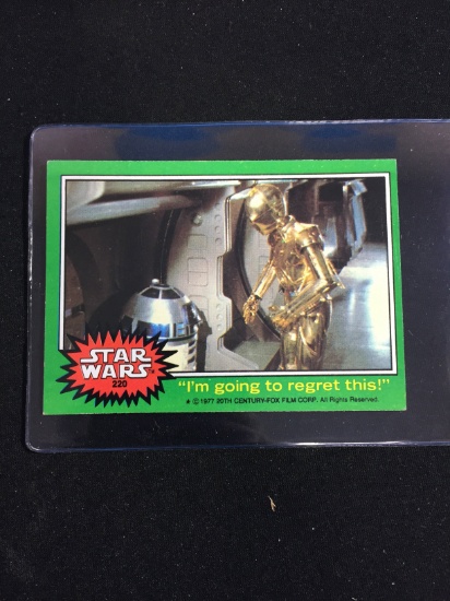 1977 Topps Star Wars Series 4 Card #220 Im Going to Regret This!