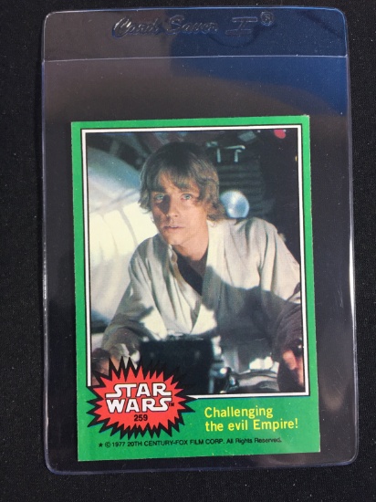 1977 Topps Star Wars Series 4 Card #259 Challenging the Civil Empire!
