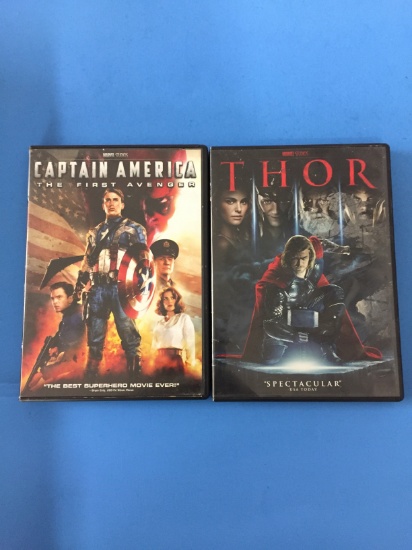 2 Movie Lot: Super Heroes: Thor & Captain America The First Avenger DVD