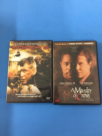 2 Movie Lot: TOM BERENGER: A Murder of Crows & Sniper 2 DVD