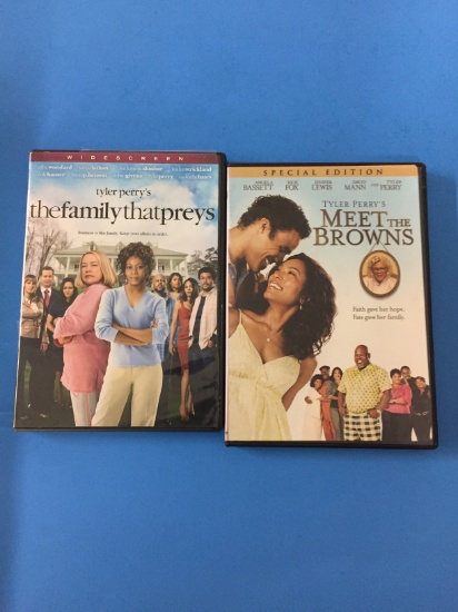 2 Movie Lot: Tyler Perry's: The Family That Preys & Meet The Browns DVD