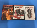 3 Movie Lot: GEORGE CLOONEY & BRAD PITT: Ocean's 11, Ocean's 12 & Ocean's 13 DVD