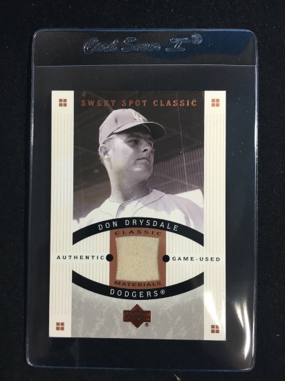 2005 Upper Deck Sweet Spot Classic Don Drysdale Dodgers Game Used Jersey Baseball Card