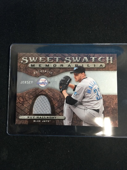 2009 UD Sweet Spot Swatch Roy Halladay Game Used Jersey Baseball Card