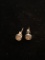 FAS Sterling Silver & White Gemstone Earrings