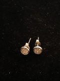 FAS Sterling Silver & White Gemstone Earrings
