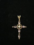 Amethyst Sterling Silver Cross Pendant