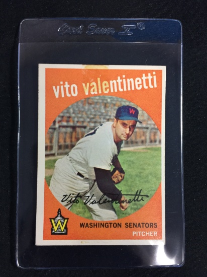 1959 Topps #44 Vito Valentinetti Senators Baseball Card