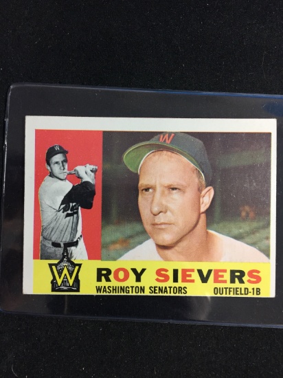 1960 Topps #25 Roy Sievers Senators Baseball Card