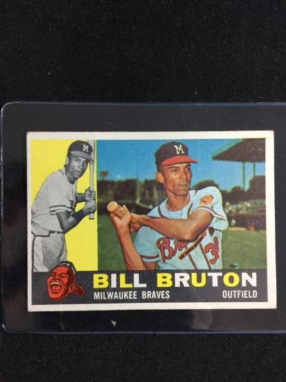 1960 Topps #37 Bill Bruton Braves Baseball Card