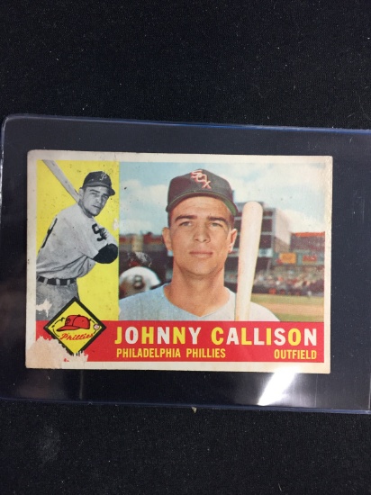 1960 Topps #17 Johnny Callison Phillies Baseball Card