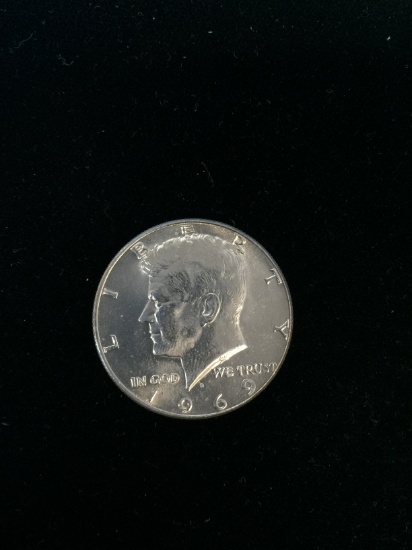 1969 United States Kennedy Silver Half Dollar - 40% Silver Coin - Uncirculated Condition