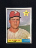 1961 Topps #202 Al Nieger Phillies Baseball Card