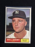 1961 Topps #252 Bill Short Yankees Baseball Card