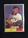1961 Topps #258 Jack Sanford Giants Baseball Card