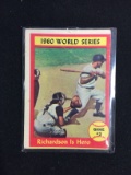1961 Topps #308 World Series Game 3 Richardson Is Hero Baseball Card