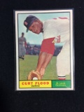 1961 Topps #438 Curt Flood Cardinals Baseball Card