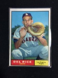 1961 Topps #448 Del Rice Angels Baseball Card