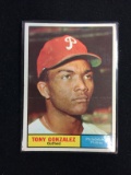 1961 Topps #93 Tony Gonzalez Phillies Baseball Card