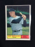 1961 Topps #128 Rip Repulski Red Sox Baseball Card