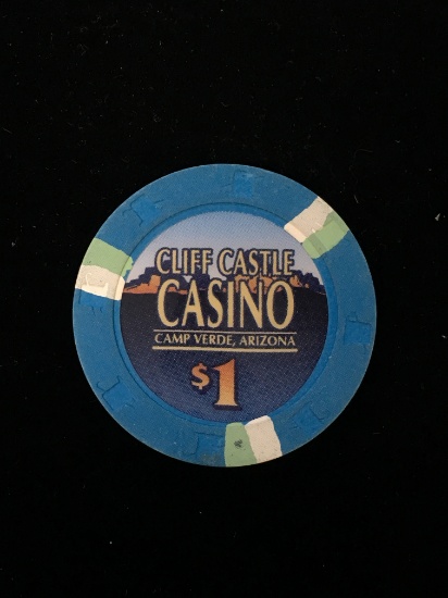 Vintage Cliff Castle Casino - Camp Verde, Arizona $1 Casino Chip - RARE