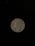 1944 United States Mercury Silver Dime - 90% Silver Coin