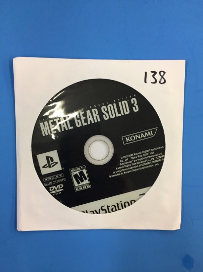 Playstation 2 Metal Gear Solid 3 - Disc Only