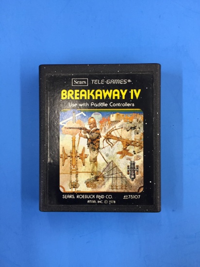 Atari 1978 Breakaway IV Vintage Video Game Cartridge