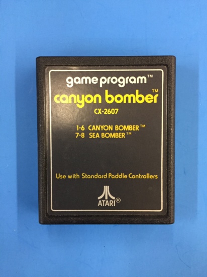 Atari CX-2607 Canyon Bomber Vintage Video Game Cartridge