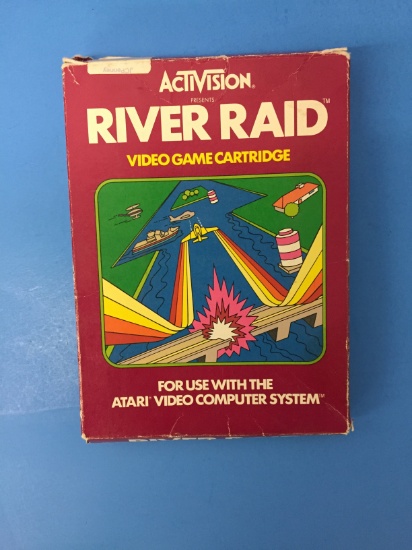 Atari River Raid Video Game Cartridge W/ Box