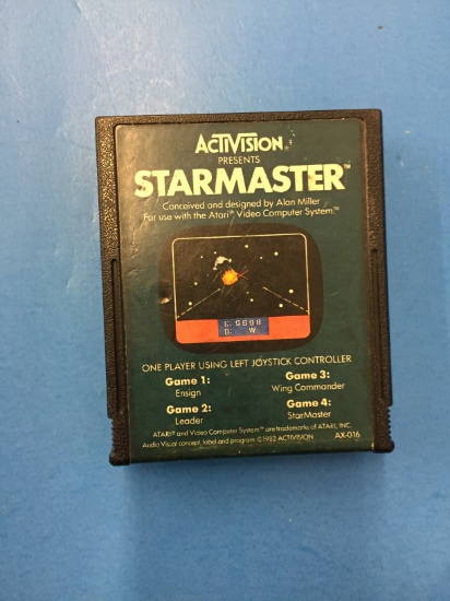 Atari AX-016 Starmaster Vintage Video Game Cartridge