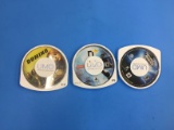 3 Count Lot of PSP Games/Movies