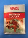 Atari 2600 Real Sports Soccer Video Game Cartridge W/ Box & Manual