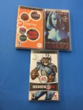 3 Count Lot of Playstation Portable PSP Video Games/UMD Movies