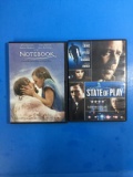 2 Movie Lot: RACHEL McADAMS: The Notebook & State of Play DVD