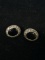 Thai Sterling Silver, Marcasite, & Black Onyx Earrings