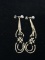 Liquid Sterling Silver & Onyx Earrings