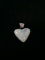 Heart Shaped Blue Earthstone Sterling Silver Pendant
