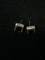 Square Black Onyx Sterling Silver Earrings