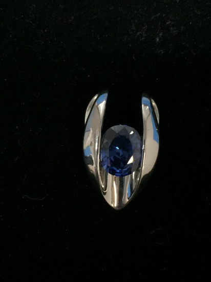 UTC Sterling Silver & Blue Gemstone Pendant