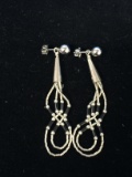 Liquid Sterling Silver & Onyx Earrings