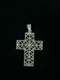 Filigree Sterling Silver Cross Pendant