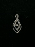 OTC Sterling Silver & Diamond Infinity Swirl Pendant