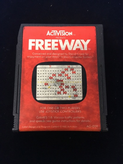 Atari Freeway Vintage Video Game Cartridge