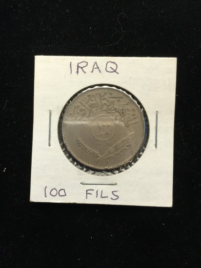 Undated Iraq - 100 Fils - Foreign Coin in Holder