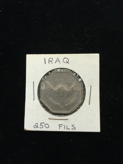 Undated Iraq - 250 Fils - Foreign Coin in Holder